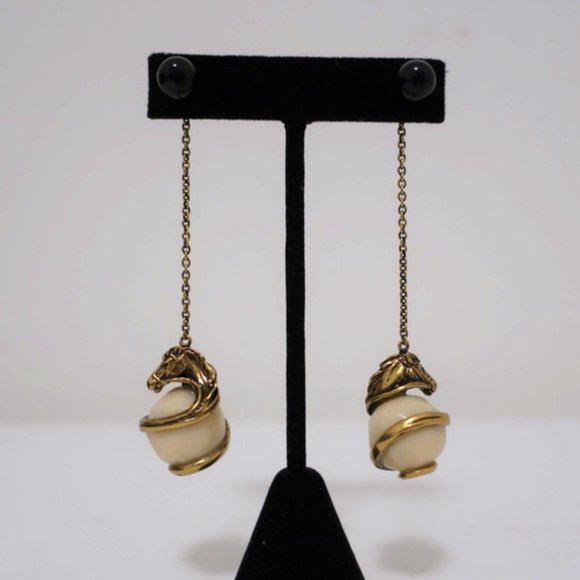Dior Jewelry - Christian Dior Diorodeo Horse Head Drop Earrings